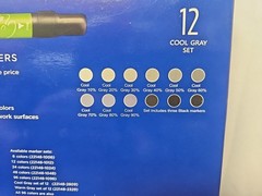 NEW Blick Studio Marker Set Cool Gray Colors Set of 12 Double-Ended