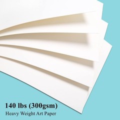 100% Cotton Watercolor Paper 140lb 300gsm 6×8 Cold Press 30 Sheets