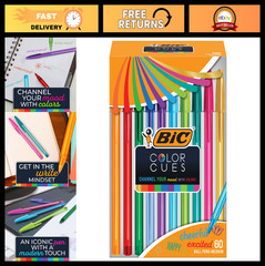 60-Count Assorted Color Pen Set – Fun Smooth Ballpoint Pens for School Supplies