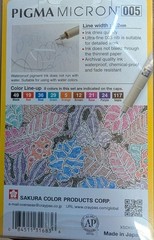 Sakura Pigma Micron Fineliners Pen 0.2mm Assorted Color 8 Pens(005-Assort Color)