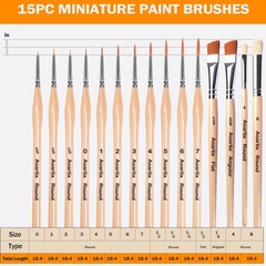 Miniature Brush Dry Brushes Model Paintbrush Set for Acrylic Oil Watercolor