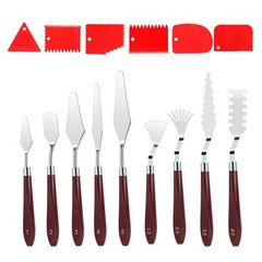Rust-Resistant Artist Palette Knives Set 15pcs Wood Handle for Canvas Acrylic