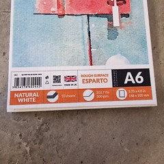 A6 Watercolour rough surface esparto – 300gsm – A6 Pad – White – 10 Sheets – UK