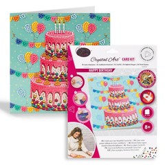 CraftBuddyUS CCK-A124: “Happy Birthday” Crystal Art Card 18x18cm