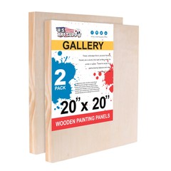 20″ x 20″ Gallery 1-1/2″ Profile Depth Artist Wood Pouring Panel Boards 2-Pack