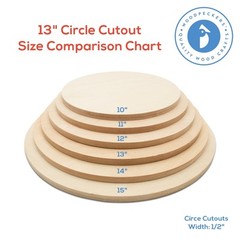 Wood Circles 13 inch 1/2 inch Thick, Unfinished Birch Sign Plaques | Woodpeckers