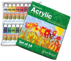 JACK RICHESON 18 Colours x 12ml DESIGNER ACRYLIC PAINT TUBES SET Artists Art