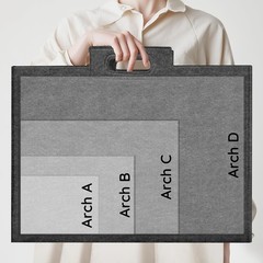 ZKOO Felt Art Portfolio Bag, Large Art Portfolio with Handles, Sturdy Artist …