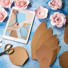 28 Pcs Paper Flowers Template Kit DIY Paper Flower Decorations for Wall Rose …