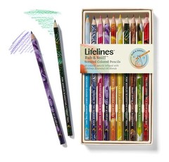 Lifelines Scented Colored Pencils 10 Pack Rub & Sniff Essential Oils (New)