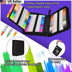 KEMYR 72 Colors Acrylic Paint Pens, Dual 1 Count (Pack of 72), E- 72Colors
