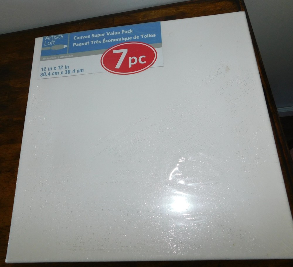 NEW Artist’s Loft 7 Canvas on Frames Super Value Pack 12 x 12″ White