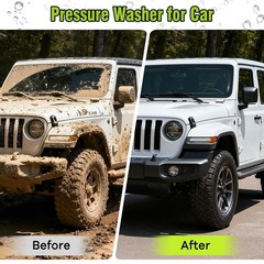 Electric Pressure Washer w/ 4 Quick Connect Nozzles & Foam Cannon Cleaner Kit
