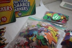 Markers, Watercolors, Pencils, glue, foamies, eyes, scissors Art Supplies Lot