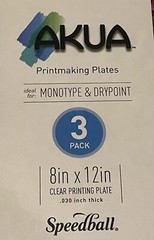 AKUA Printmaking 3 Pack Clear Plate 5” x 7” NEW