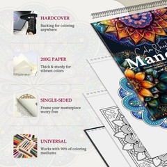 Mandala Coloring Book for Women Relaxation, 50 Patterns Spiral Bound Mindfuln…