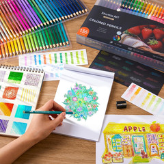 Shuttle Art 136 Color Pencils for Adult Coloring Book, Soft Core Colored Pencils