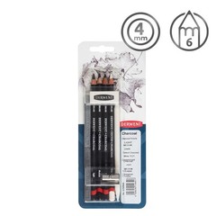 Charcoal Mixed Media Set, 8 Count – Includes Pencils, Blocks, Tinted Pencil