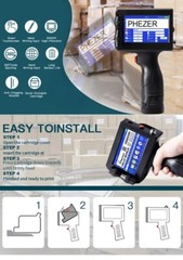 25.4mm QR Bar Batch Code Variable Date Number Hand Jet Thermal Inkjet Printer