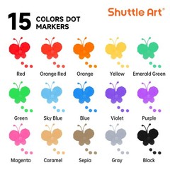 Dot Markers, 15 Colors Washable Markers for Toddlers,Bingo Daubers Supplies K…
