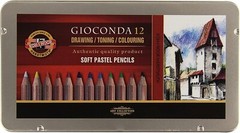 KOH-I-NOOR Soft Pastel Pencils Set – Tin of 12