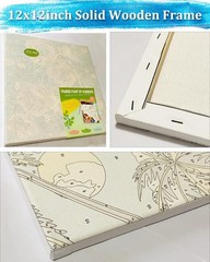 Framed Paint by Numbers Kit for Adults Beginners & Ages 8-12, 12x12inch Headp…