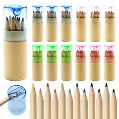 12 Pack Mini Colored Pencils Bulk with Sharpener 12 Color Pencils for Kids Dr…