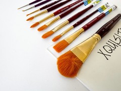 10 NEW Grumbacher Goldenedge Toray Wash Watercolor Brush Synthetic Bristles