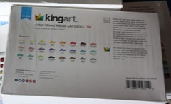 NIB NEW SEALED KINGART Artist Mixed Media Comfort Grip GEL STICKS Set of 24 pc