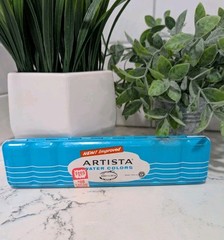 💛 Vintage Arista Water Colors 8 Half Pans Tin by Binney & Smith – Made in USA