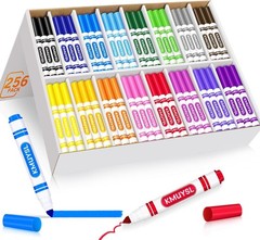 256 Washable Markers in 16 Vibrant Colors – Perfect for Kids’ Art Projects