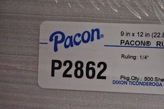 Pacon Ruled Cross Section Drawing Paper Sheets White 500 Pack 9″ x 12″ P2862