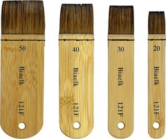 Watercolor Hake Brush Professional,Biaelk 4PCS Bamboo Short Handle Squirrel M…