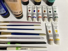 Huge Artist Supply Lot Liquitex Acrylic Paint Texture Gel Brushes More