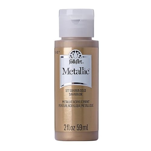 Metallic Acrylic Paint in Assorted Colors (2 2 Fl Oz (Pack of 1) Sahara Gold