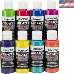 Vivid Iridescent Airbrush Paint Set – 8 Colors, Non-Toxic, 2 Fl Oz Bottles
