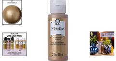 2 oz Sahara Gold Metallic Acrylic Paint – Easy Cleanup & Water-Based