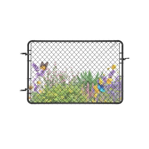 Chain Link Fence Gate, 72 x 48 in, Adjustable Chain Link Fence Panel, Fit 2….