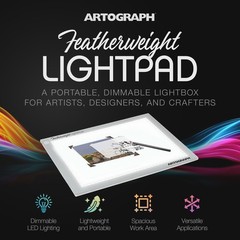Artograph Featherweight LightPad, 9″ x 12″ Dimmable LED Light Box for Drawing