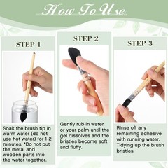 Nylon Watercolor Paint Brushes Set Birch Wood Handles 7 Sizes 7 PCS