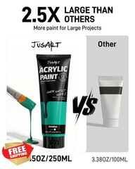 JusArt green acrylic paint 8.45oz