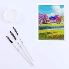 Filbert Paint Brushes Model 1# 2# 3# 4# 5# 6# 7# 8# 9# 10# 11# 12#,, White