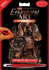 Copper Foil Engraving Art Mini Kit 5X7 Kitten & Puppy