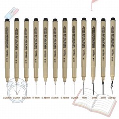 Fineliner Pens 6 Pcs 003 0.15mm Fineliner Marker Black Waterproof Ink Pens