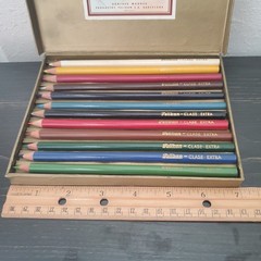 Vtg Pelikan Colored Pencils, “LAPICES DE COLOR” No. 553/12 set Barcelona