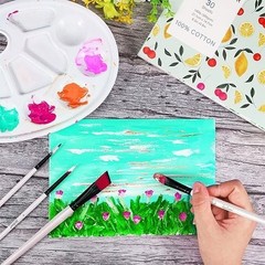 30 Sheets Watercolor Paper Pad, A5 (8.3 x 5.8) Cold Press Watercolor Paper, 140