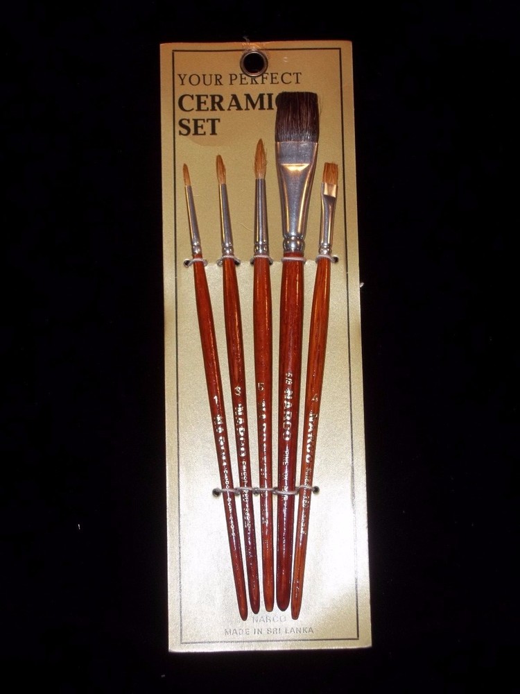 Narco Red Sable / Ox Hair Brushes Sizes 1, 3, 4, 5, and 5/8 ~ New in Package