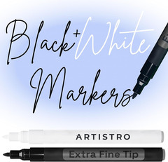 2 Black & White Acrylic Paint Markers – 0.7Mm Extra Fine-Tip Paint Pens – Perfec
