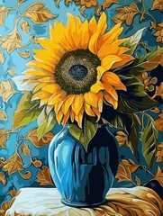Sunflower Paint by Numbers Kit for Adults Beginners Acrylic Canvas Art