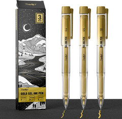 White Gel Pens for Art with Assorted Tips, 5 Pack | 0.4Mm, 0.5Mm & 1.0Mm White I